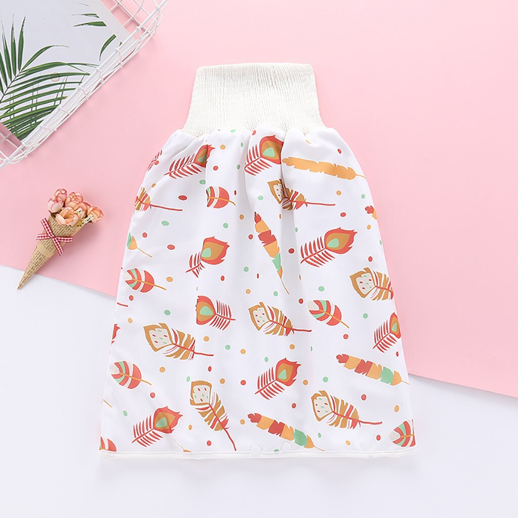 #48 0-8T Infant children waterproof diaper skirt Comfy Childrens Diaper Skirt Shorts 2 in 1 Waterproof and Absorbent Shorts: C / 0 to 4 years