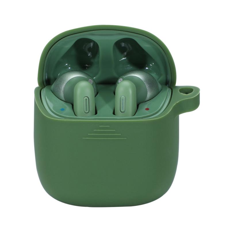 Anti-fall Silicone Earphone Case Protective Cover Shell for JBL jbl tune 220TWS Wireless Bluetooth Earphones Accessories: grass green