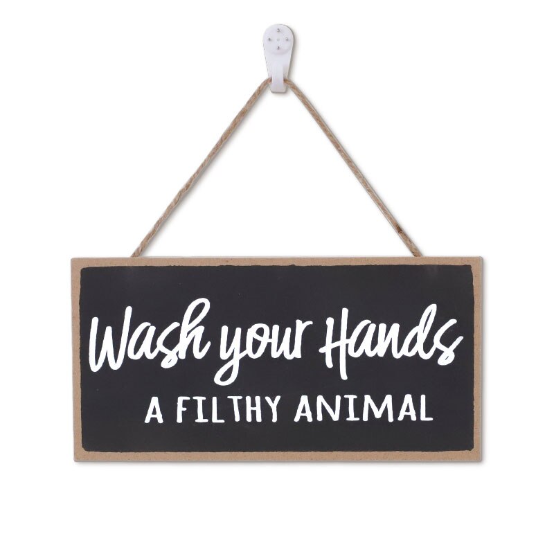 Funny Wood Sign Hanging Wall Art Decorative Funny Inappropriate Sign Bathroom Hanging Board Individuality Home Decor 11: C