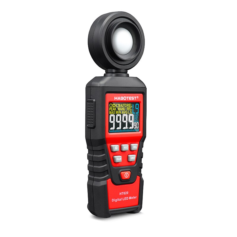 Handheld Light Meter LUX Digital Luxmeter Luminance Lux Fc Test Max Min Luminometer Photometer HT620 Series