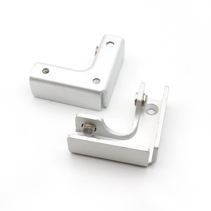 Aluminum Alloy Bathroom Glass Shelf Bracket Fixed Connector I Shape Bracket Metal Glass Clip Shelf Brackets for Glass Shelves