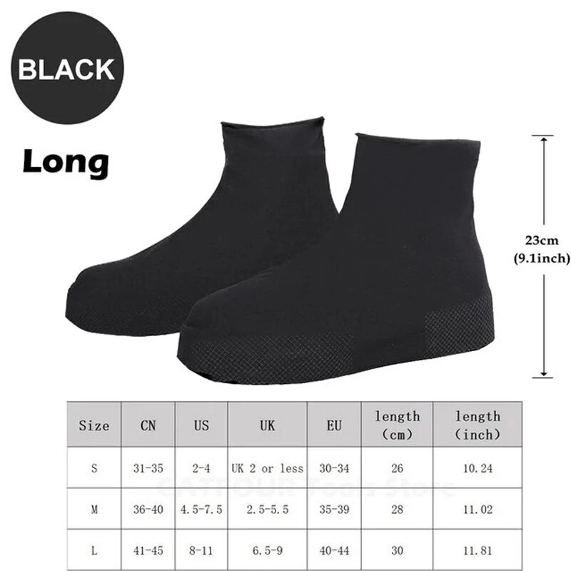 sales】Waterproof silicone shoe cover protector reusable anti-slip wear-resistant rain shoe cover for outdoor rainy days: light green