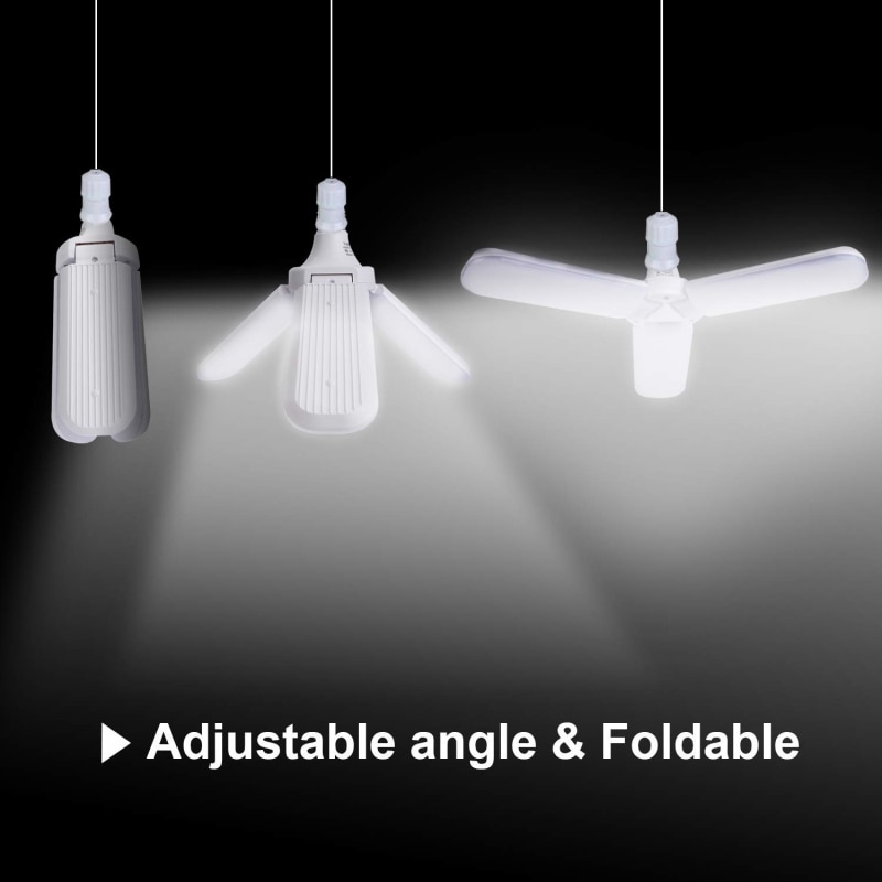 3/4 klinge Winkel Einstellbar Decke Lampen LED Garage Licht Super Helle 30W Tageslicht Lampe 3000LM Cabrio Garage decke LED