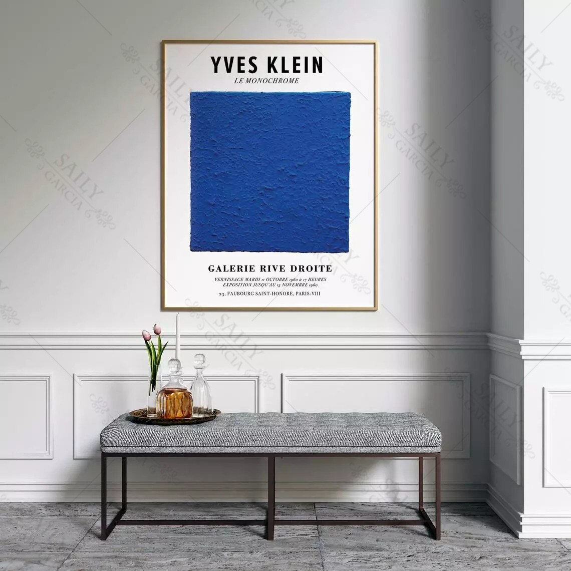 Yves Klein - Klein Blauw-Klein Monochroom Tentoonstelling Poster - Printable Art-Franse Moderne Kunstwerk Canvas Print Schilderij