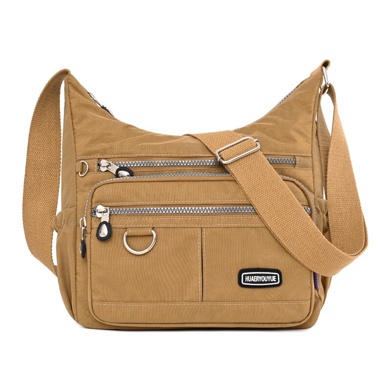 Nylon Crossbody Bag Für Frauen - Leichte Hobo Handtasche Als Messenger Bag In Weiß