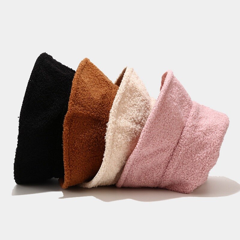 Foldbart efterår vinter spand hatte kvinder varm corduroy fisker kasket dobbeltsidet håndvask hat solid vindtæt flad top cap capeau
