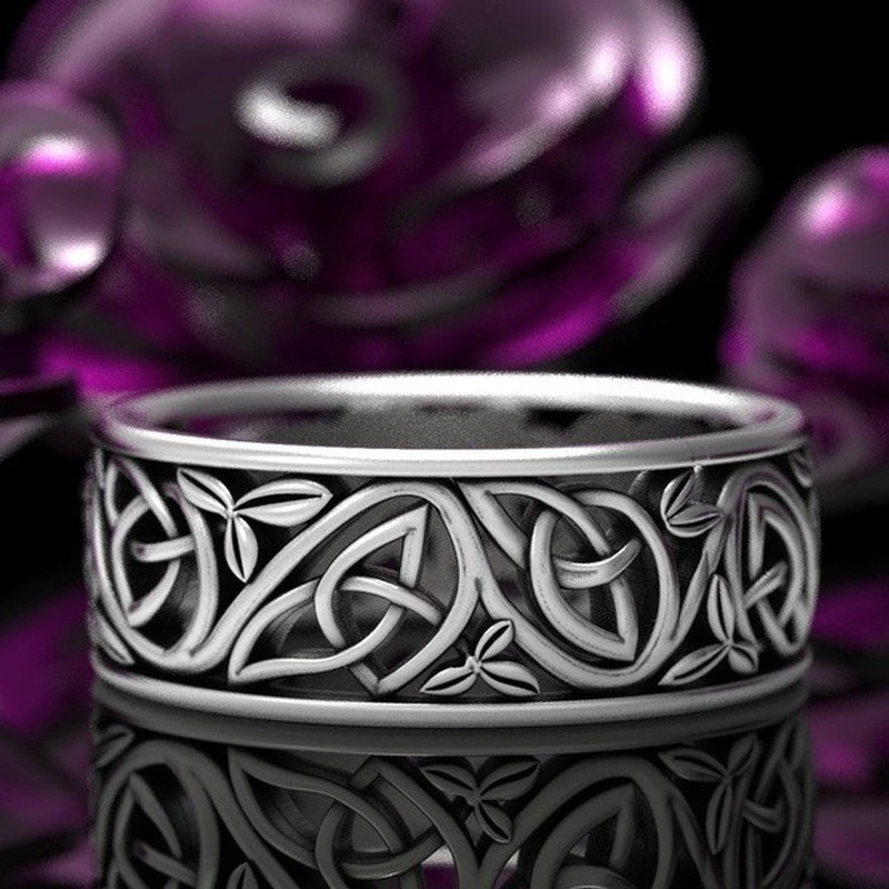 Vintage zilveren ring met edelstenen - Ringen