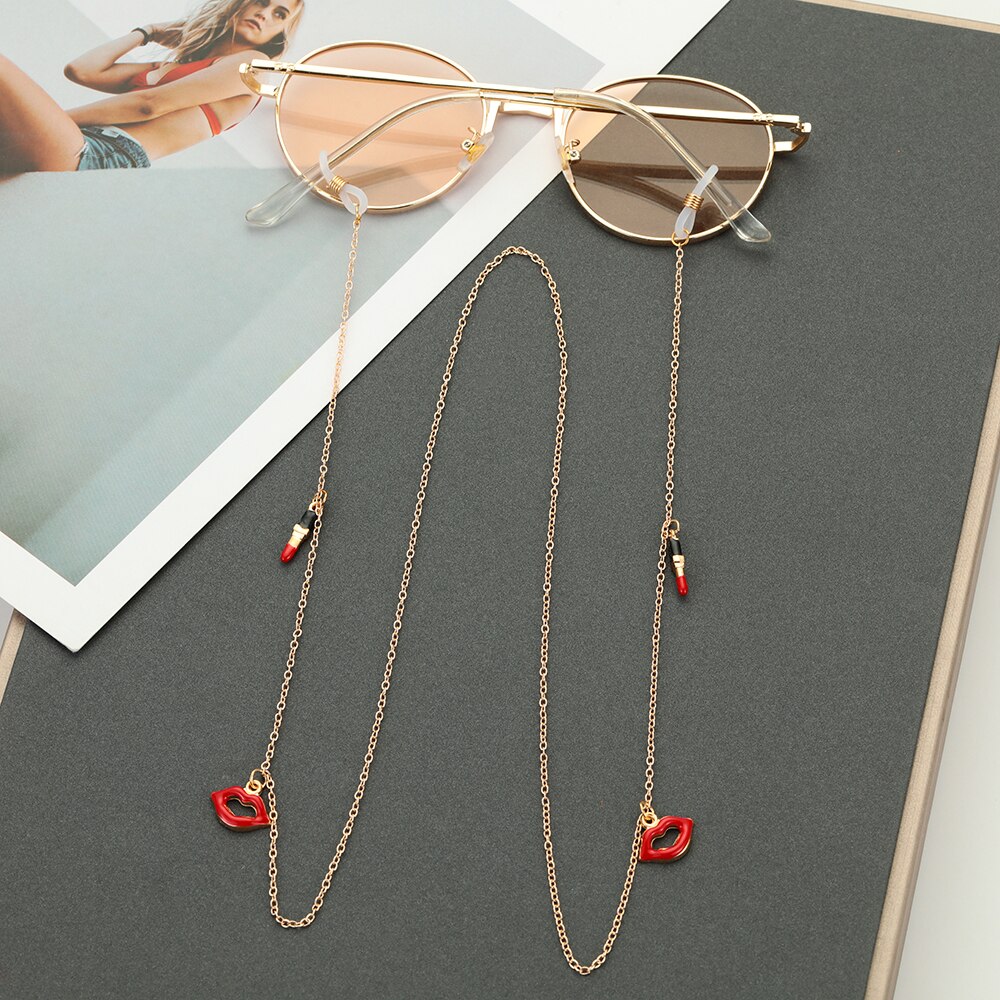 1PC Perlen Sonnenbrille Kette Halskette Anti-verloren Lesebrille Gurt Schlüsselband Brillen Schnübetreffend lässig Gläser Zubehör