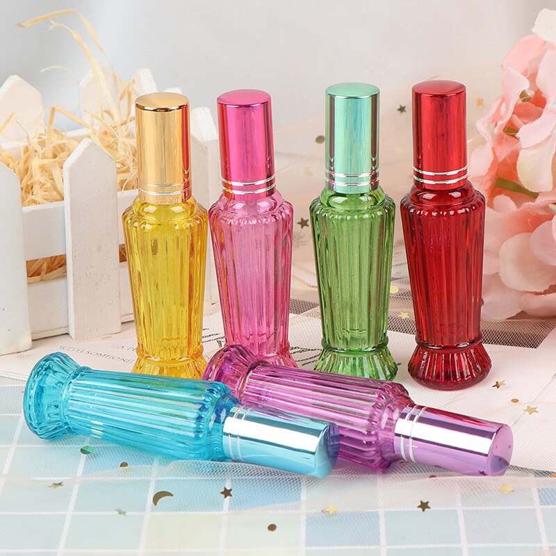 Mini bouteille de parfum en verre coloré de 15ml, épais, vide, emballage cosmétique, rechargeable