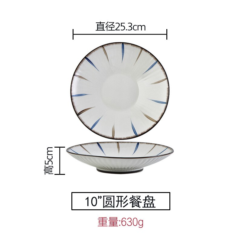 Swuut Keramik Müslischalen 6er Set im japanischen Stil,Blau und Weiß Schalen,15 cm Salatschalen Set,China Suppenschüsseln (15 cm