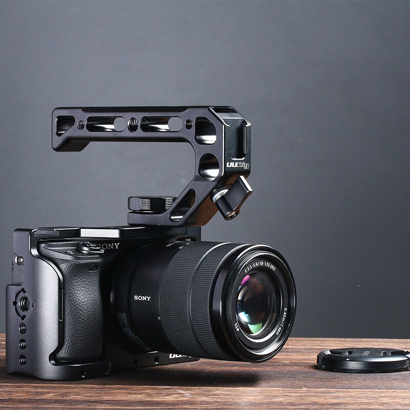 UURig R008 Camera Top Handle Hand Grip Handgrip Arri Locating Screw Monitor Mic Rig Cold Shoe for Nikon Canon Sony DSLR Camera
