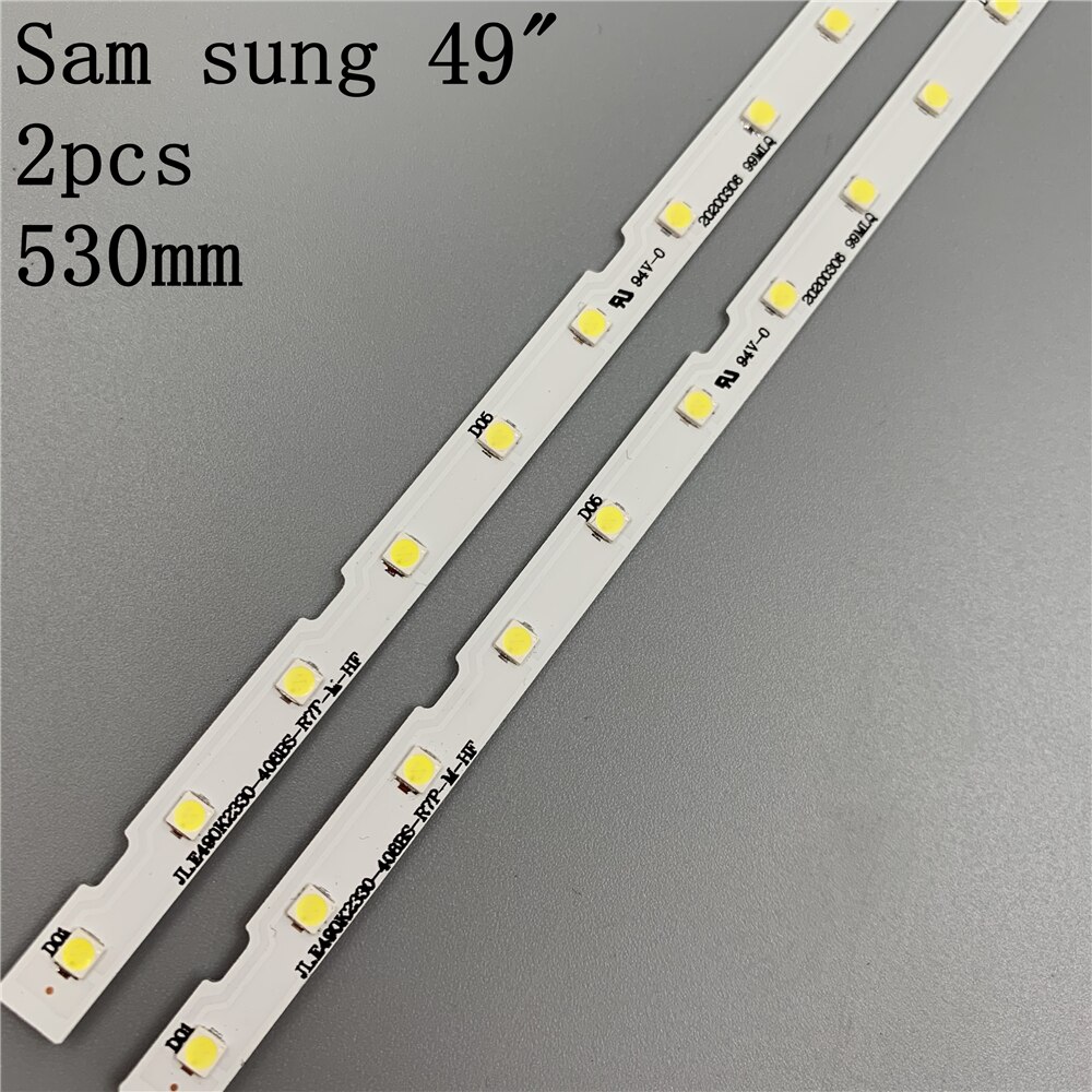 LED Backlight strip 38 leds for Samsung 49"TV AOT_49_NU7300_NU7100_2X38_3030C_d6t-2d1_19S2P rev.v4 UE49NU7140 UE49NU7100