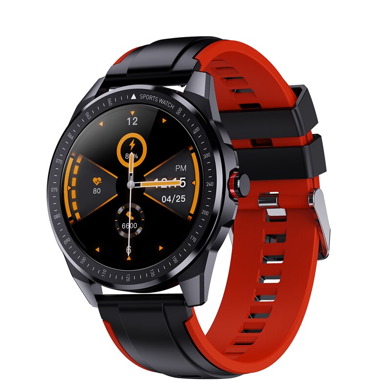 Smart watch IP67 waterproof 1.3 Full touch screen Sports Smart watch Ladies heart rate Fitness tracker Men Smart watch: red