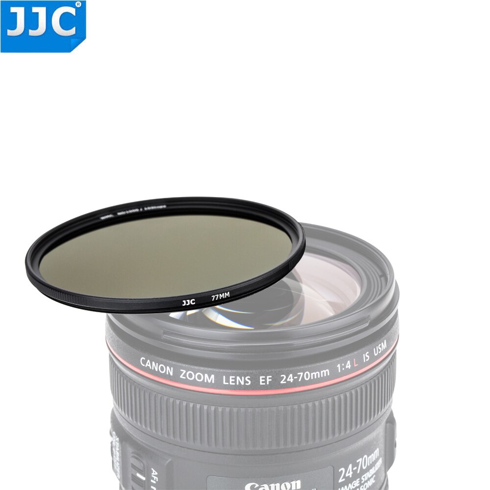 JJC F-ND serie 49MM bis 82MM ND1000 Neutral Dichte Filter Nimmt HD Optische Glas 10-Stop Exposition reduktion Mit Filter Fall