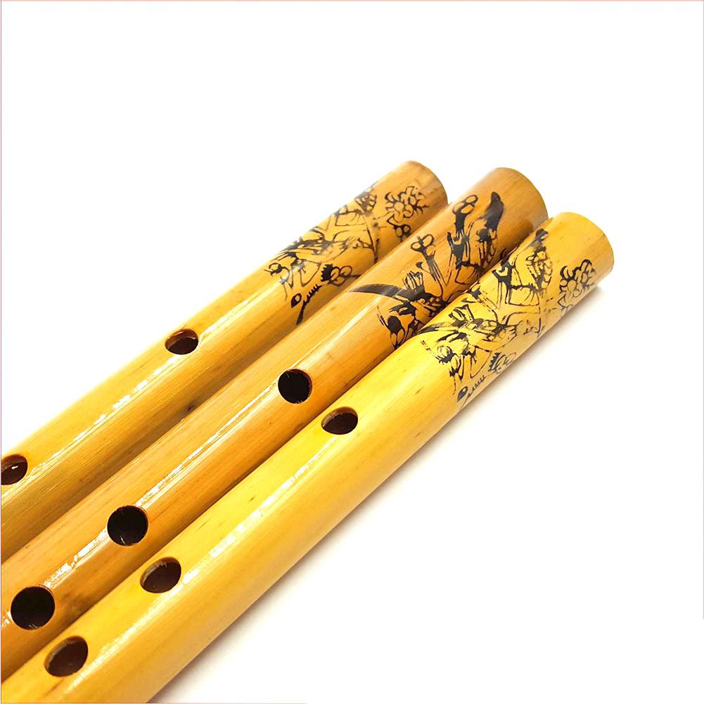 44cm traditionelle kinesiske 6 hullers bambusfløjte lodret fløjte musikinstrument kinesisk dizi transversal flauta