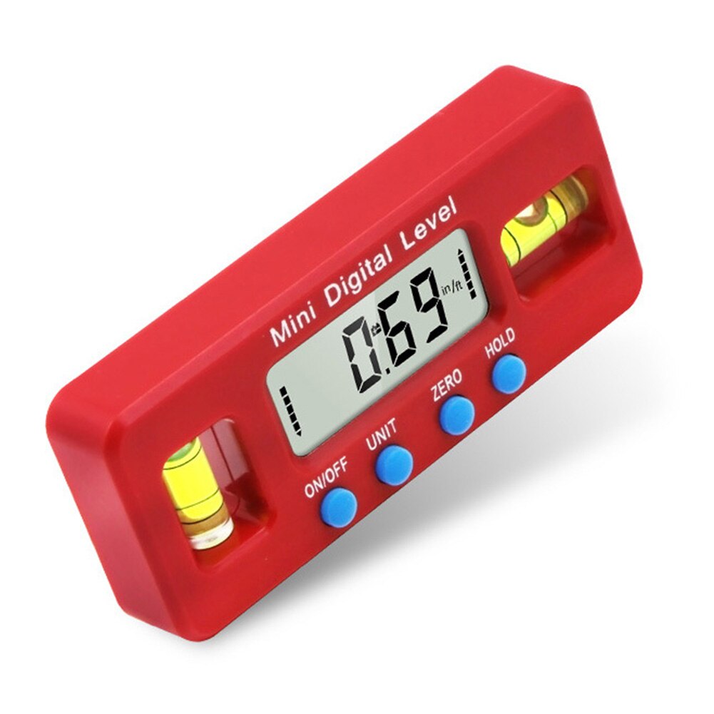 Mini Strong Magnetic Level Scale Instruments Digital Display Inclinometer Measuring Tool Angle Ruler Home Use