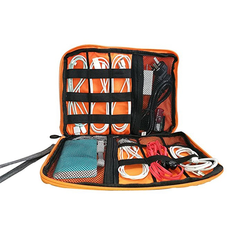 hoch Klasse Nylon 2 Schichten Reise Elektronische Zubehör Organizer Tasche, Reise Gerät Tragen Tasche, perfekte Größe passen für iPad