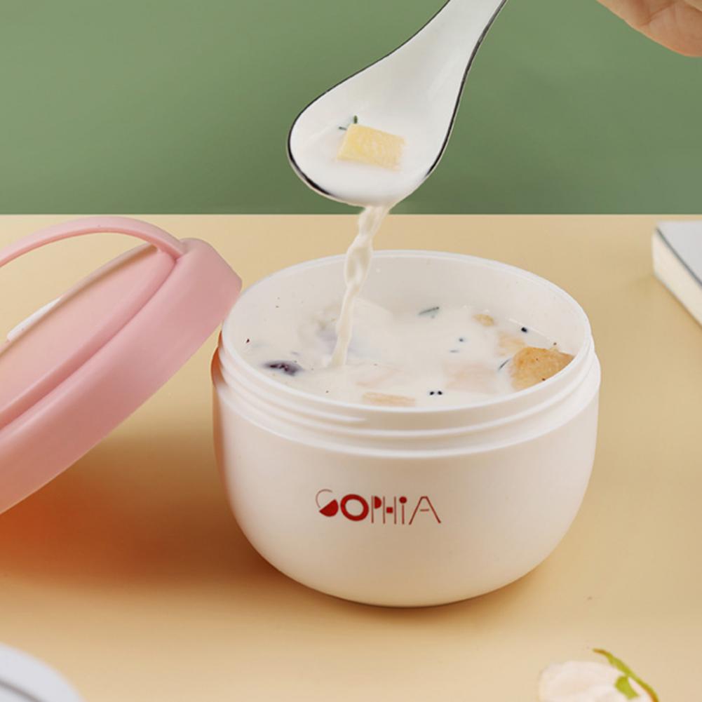 Microwaved Lunch Breakfast Cup Plastic Soup Cup Portable Lidded Soup Bowl Insulated Food Container Lunch Box Bento Box ланч бокс
