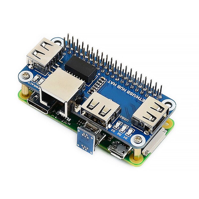 Suitable for Raspberry Pi 4B/Zero W USB to Ethernet RJ45 Network Port USB HUB Hub Splitter