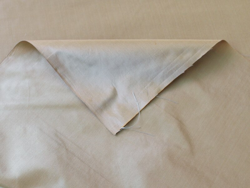 50cm*140cm khaki silke trenchcoat materiale silke garn farvet taft stof foring