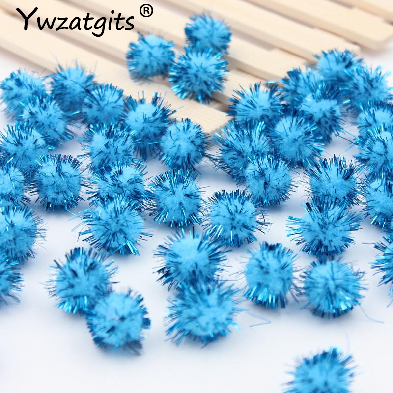 144pcs ongeveer 10mm Pluizige Zachte Pom Poms Pompoms ballen Handgemaakte Bruiloft Decor Voor DIY Kinderen Speelgoed Craft Supplies materialen YJ0702