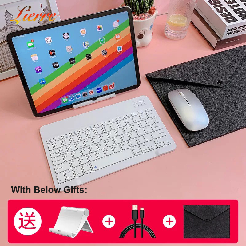 LierreRoom Bluetooth-compatible Keyboard For Apple iPad Xiaomi Samsung Huawei Phone Tablet Wireless Keyboard For Android Windows: D2