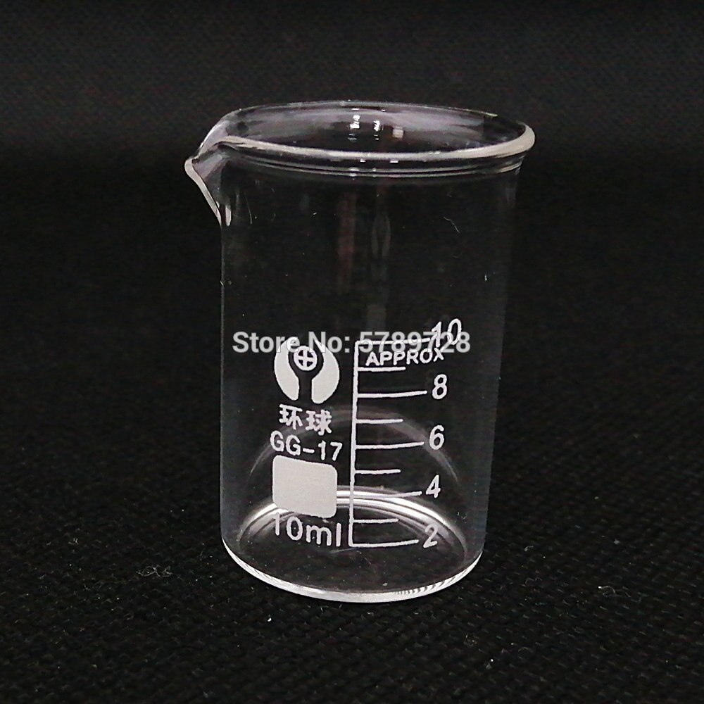 1Set Lab Glass Beaker 5/10/25/50ml Borosilicate Glass Laboratory Measuring Glassware School Study Lab Glass Beaker set