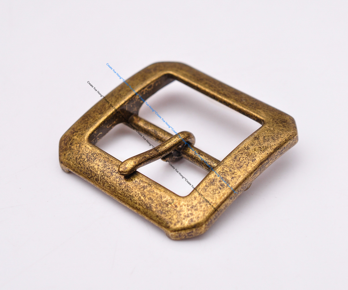 Sterke Zware Stevige Western Cowboy Stevige Messing Rechthoekige Center Bar Pin Gesp Vervanging Fit 40Mm Band