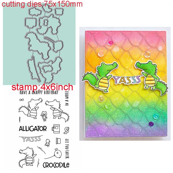 Butterfly Litlle Girls Animals Bear Deer crocodile Clear Stamps set and Coordinating dies For Scrapbooking Craft Die Cut Card: WW0179A1H1890 / only cutting dies