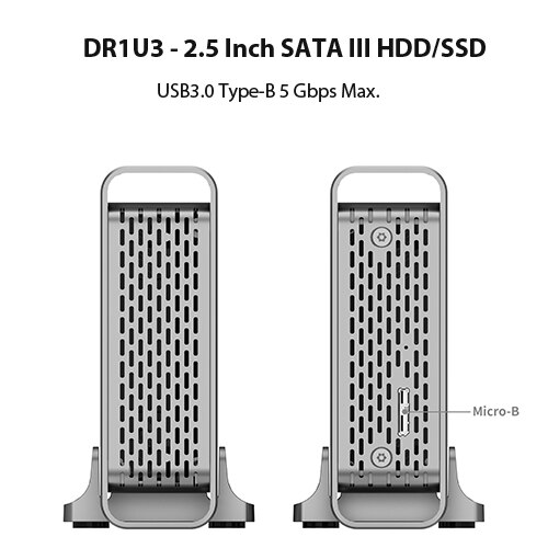 Yottamaster 2.5 3.5 tums hårddiskhölje hdd ssd sata 6 gbps 10 gbps hdd hdd typ-c typ -b 12 v 2a 7-9.5mm 7-15mm hölje: Dr 2.5 t- b