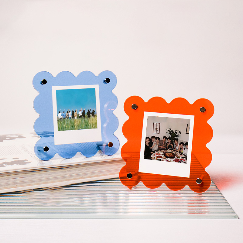 Acryl-Polaroid-Rahmen, doppelseitiger Polaroid-Rahmen für Fotos, transparenter Instax-Mini-Rahmen für Film, Fotos, Karten, Stempel,