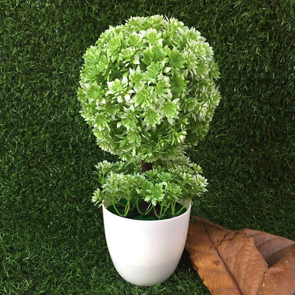 Kunstig blomst plante stor bold bonsai haven bryllupsfest desktop ornament