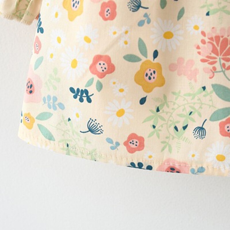 Humor Bear Baby Dress primavera autunno manica lunga New Infant Doll Collar Floarl stampato Princess Patry Dress Toddler 0-24M