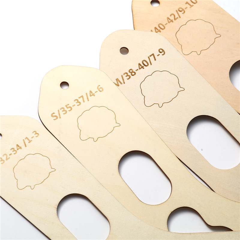 2PCs Natural XS-L Wood Sock Blocker DIY Xmas Socks Knitting Sock Forms Blocking Knitting Tools Accessories For Beginners