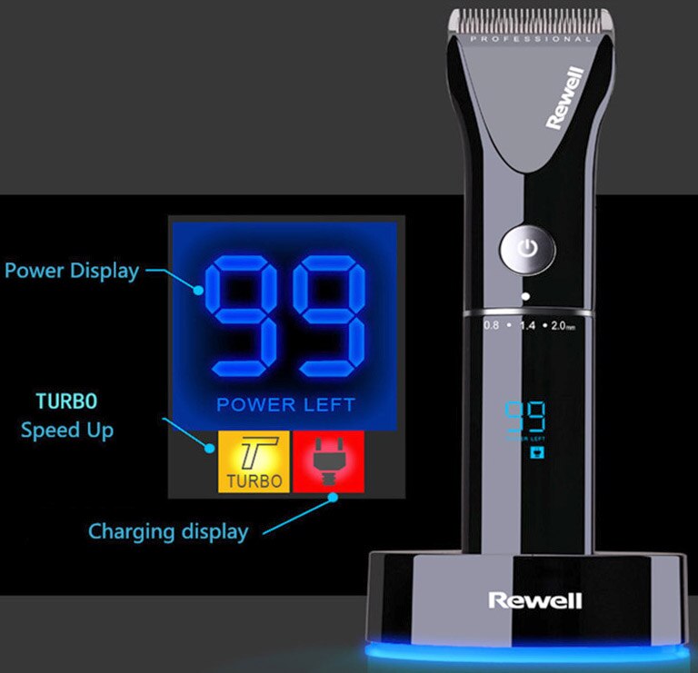 hair clipper rechargeable trimmer lithium battery Titanium alloy blade cutter adjustable comb Fine-tuning 100-240V