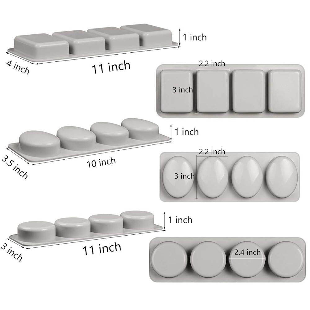 Rectangular Silicon Mould Soap Hole Soap Mold Form 3D DIY Handmade Craft Candle Soap Making Cake Chocolate Baking Pastry Molds