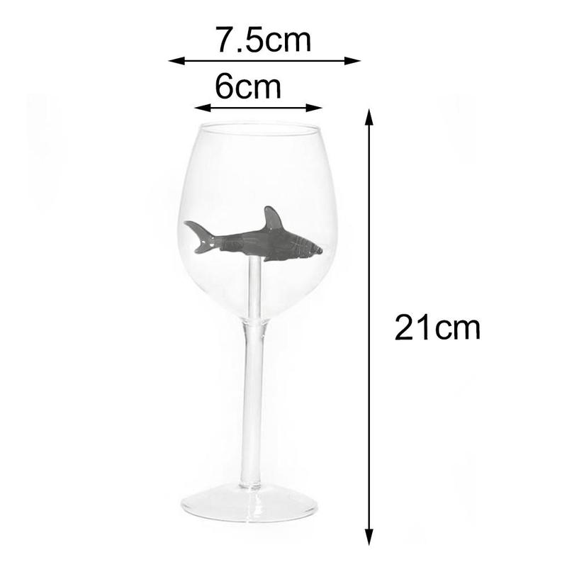 Shark Wine Glass Cup European Crystal Red Wine Cup Glass Bar Party Supplies Decorating Wedding Cocktail Cocktail High U3L0