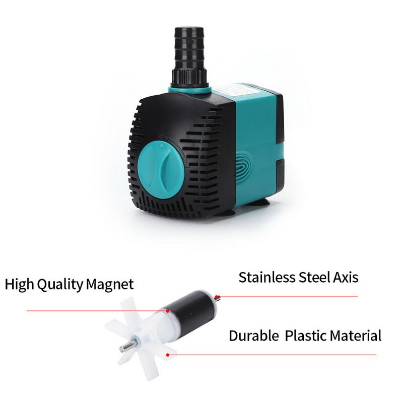 3/6/10/15/25W/35W Ultra-Quiet Submersible Water Fountain Pump Filter Fish Pond Aquarium Statuary Hydroponics Tank Fountain Tool