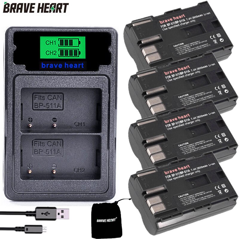 Bateria BP-511A BP-511 Bp 511 511A BP511A Batterij... – Grandado