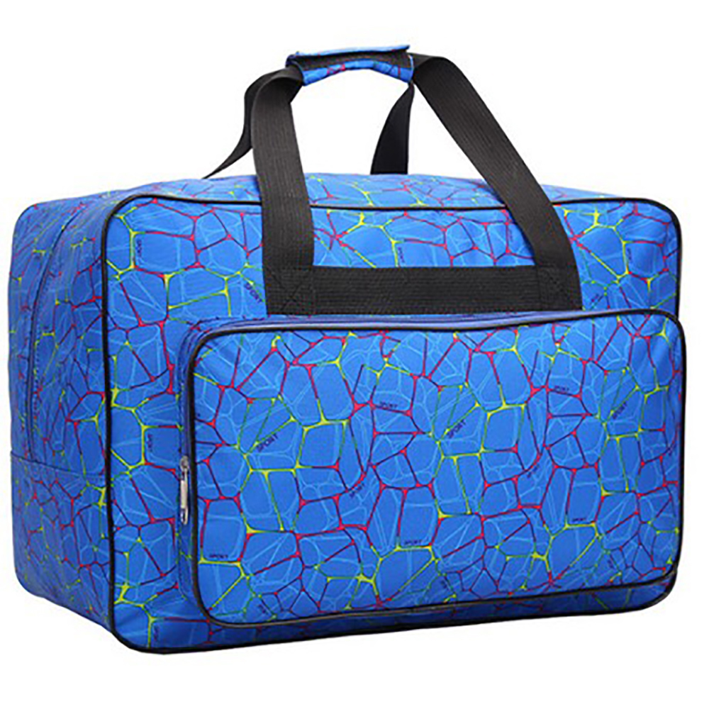 Bolsa para máquina de coser de gran capacidad Unisex, bolso de almacenamiento portátil de viaje, contenedor multifuncional, herramientas de tejer a mano, bolsas de ganchillo: Blue / 38X15X25CM