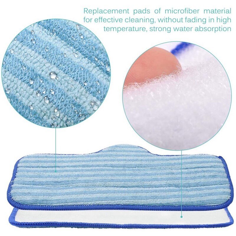 Estera de microfibra para limpiador de vapor limpio Dupray, paquete de 6 esteras lavables