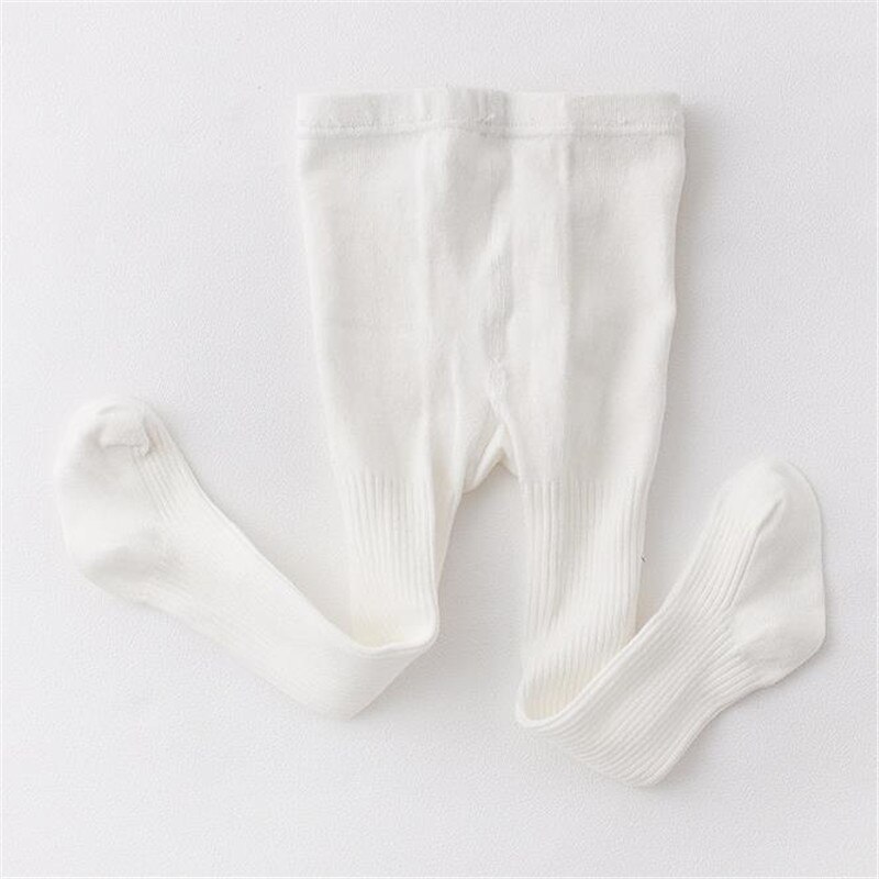 printemps et automne paragraphe rayure bébé collants filles coton collants enfants collants TWT0129: WHITE / 2 to 4 years