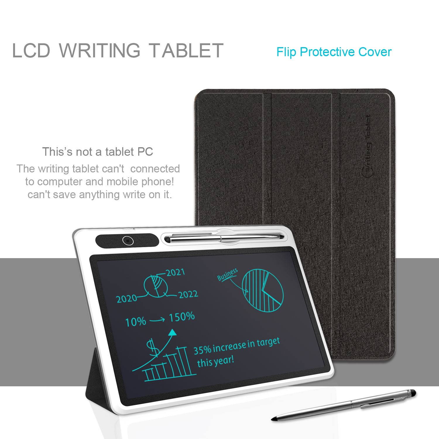 9.3inch LCD Writing Tablet Doodle Board, Flip protestive Cover , Doodle Board ,Christmas for 3 4 5 6 year Old BOYs /GIRLs