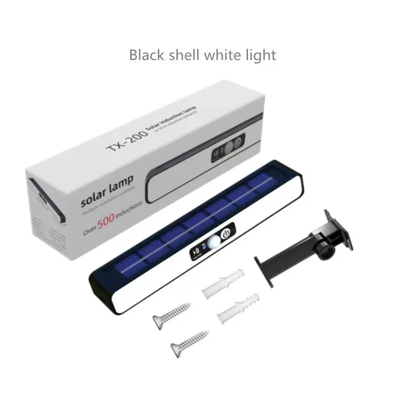 Opklikbare, op zonne-energie werkende bewegingssensorlampen voor buiten, waterdicht, op zonne-energie werkende hekverlichting voor buiten met 36 led's, draagbare, op zonne-energie werkende beveiligingslamp: Blauw