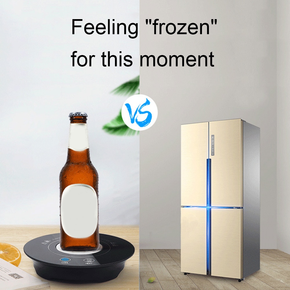 Taza de calefacción de refrigeración de café 10W 59 ℉-131 ℉ calentador eléctrico inteligente de enfriamiento rápido para mesa de oficina taza de té de cerveza placa de calentamiento