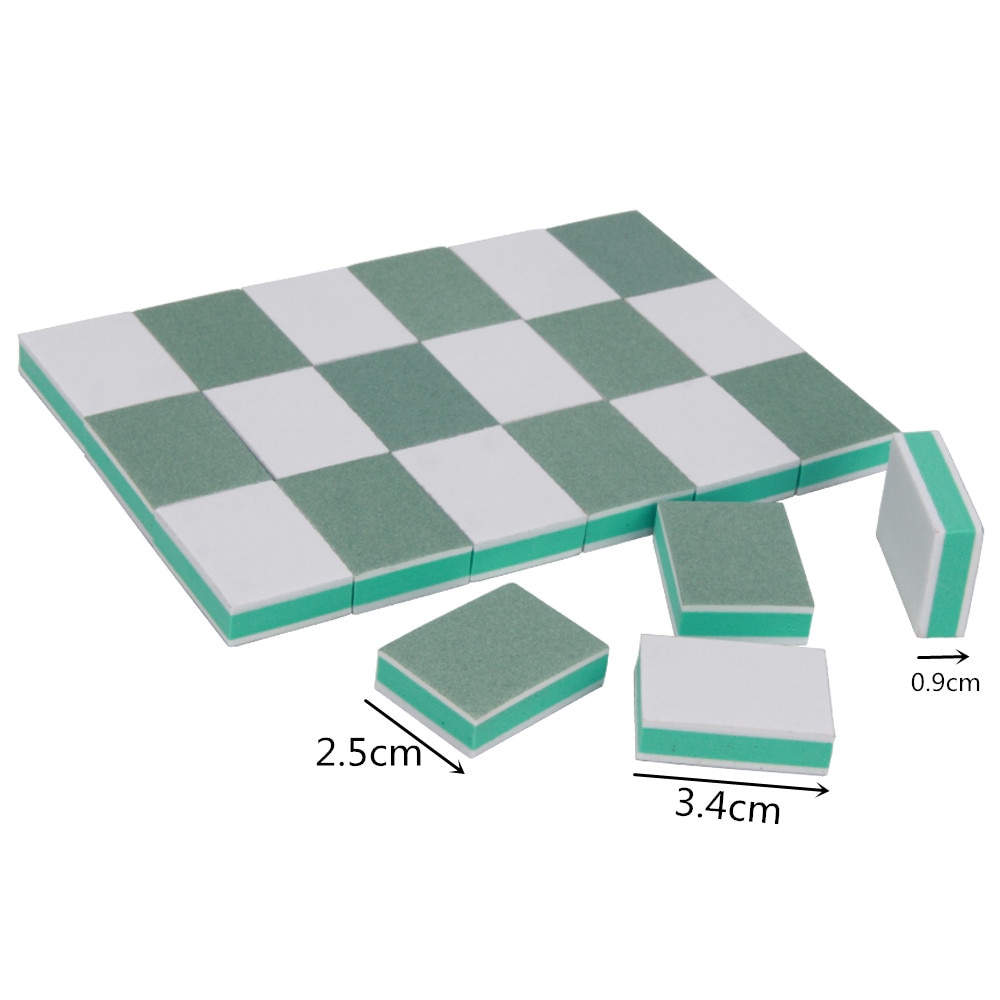 50Pcs Nail Sponge Sanding Block Nail Buffer 400/3000 Grit Pedicure Manicure Small Files Fingernail Buffing Tool