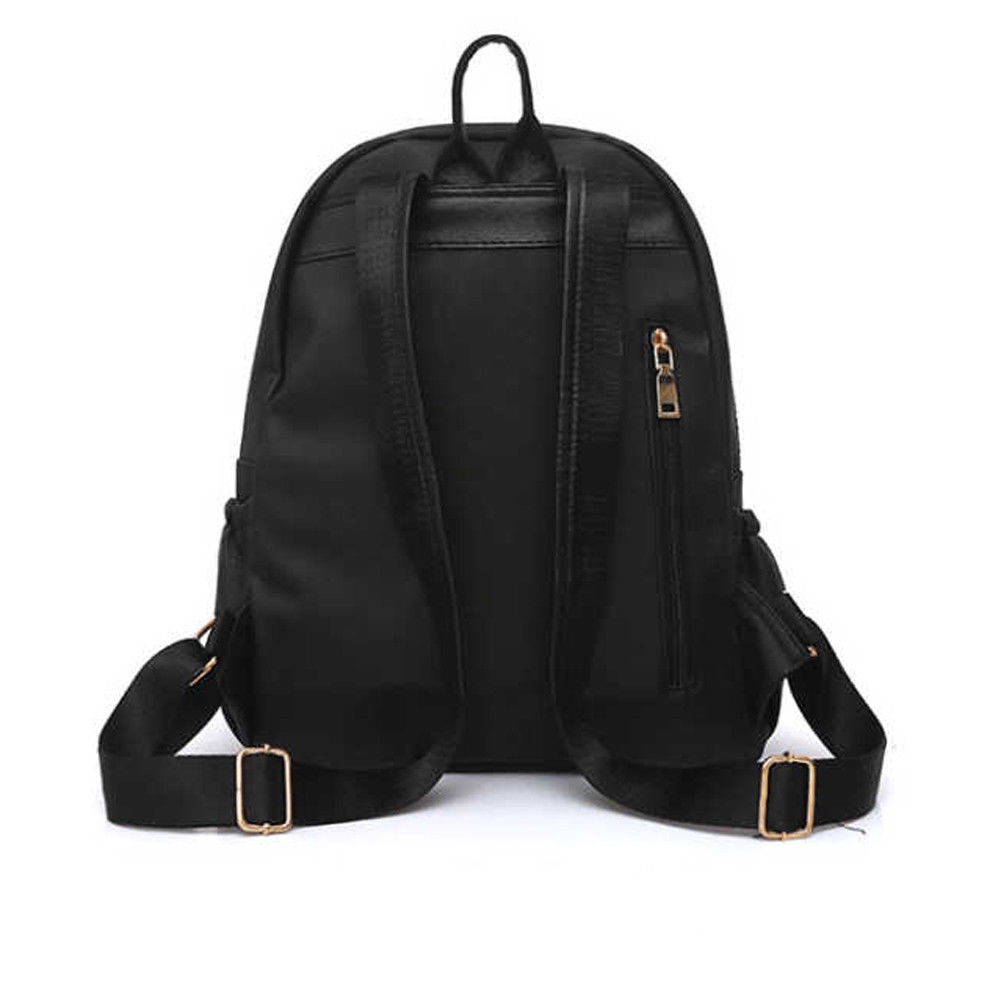 Casual Oxford Backpack Women Black Waterproof Nylon School Bags for Teenage Girls Travel Tote Backpack