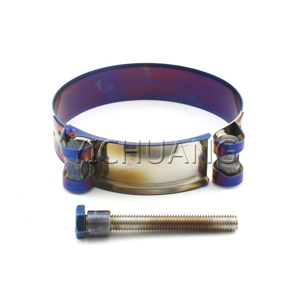 Universal Stainless Steel Hose Clamp Kit Adjustable Titanium Blue T Bolt Clamp 1 inch to 4.45 inch 26mm to 113mm