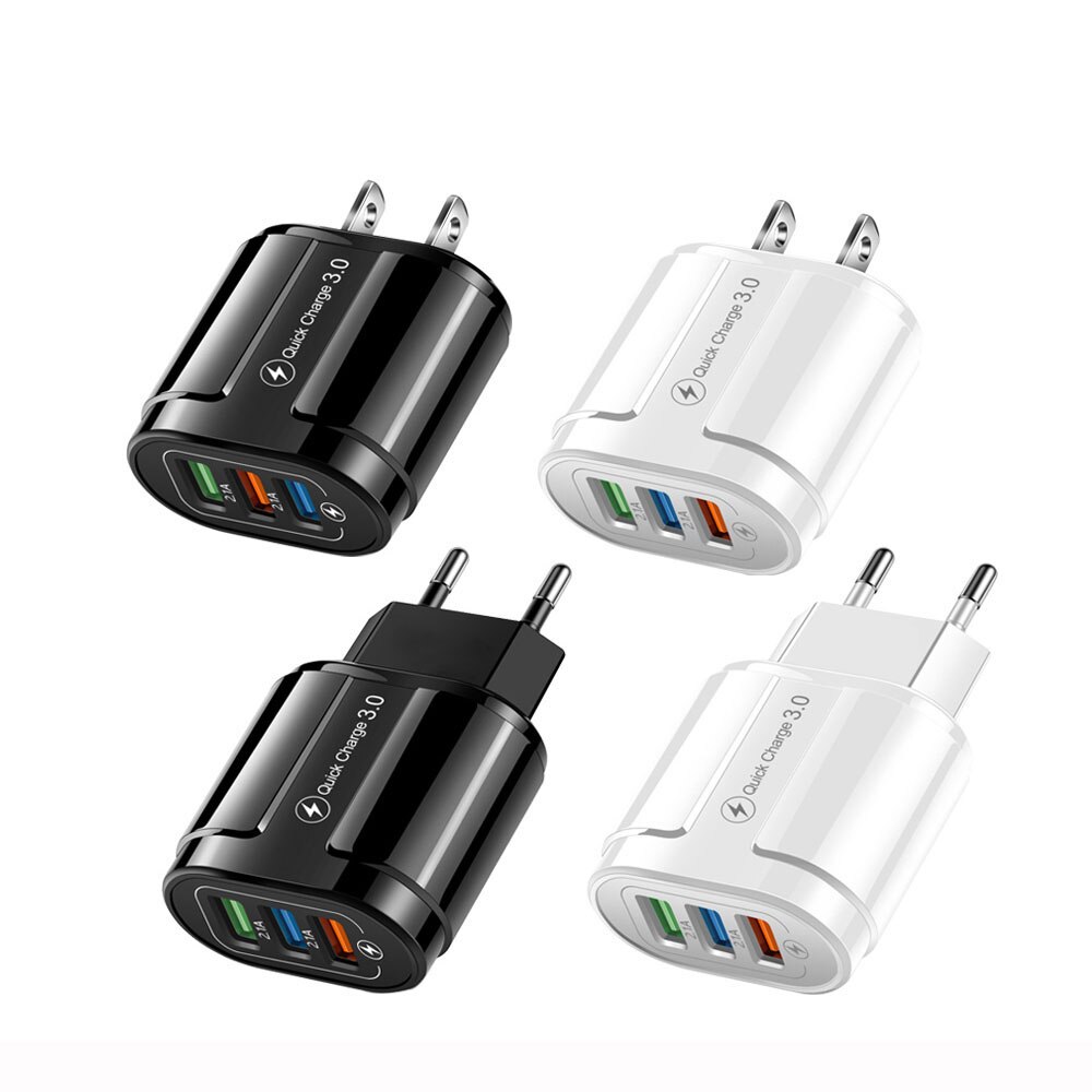 3USB Fast Charger Quick Charge Universal Wall Mobile Phone Tablet Chargers For Phone Charging Charger