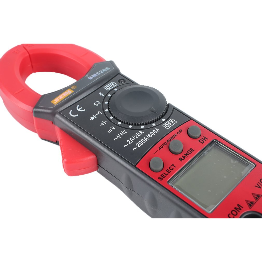 BM5266 Handheld Digital Clamp Meter Multimeter 1999 Count AC/DC Volt Amp Ohm Capacitance Phase Diode Continuity Tester Ammeter